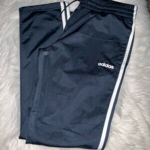 Adidas Navy Pants with White Stripes